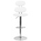 Emma and Oliver Ellipse Back Adjustable Height Barstool with Chrome Base